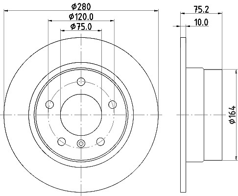 Hella Bremsscheibe [Hersteller-Nr. 8DD355112-641] für BMW