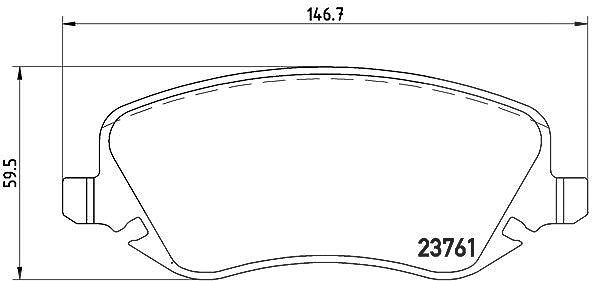 Brembo Bremsbelagsatz, Scheibenbremse [Hersteller-Nr. P23088] für Lancia