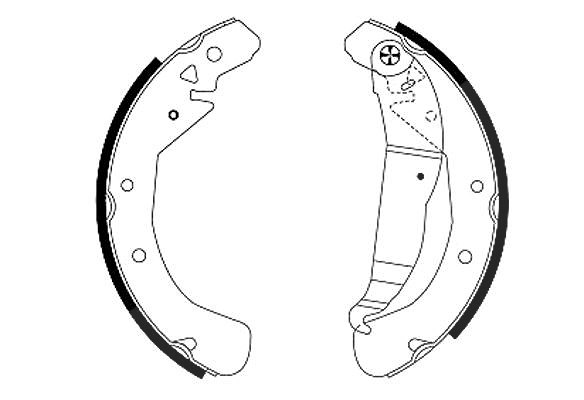 Hella Bremsbackensatz [Hersteller-Nr. 8DB355001-631] für Opel, Vauxhall