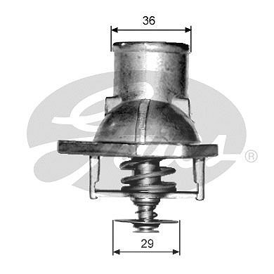 Gates Thermostat, Kühlmittel [Hersteller-Nr. TH15192G1] für Opel, Vauxhall