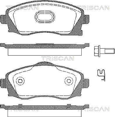 Triscan Bremsbelagsatz, Scheibenbremse [Hersteller-Nr. 811024018] für Vauxhall, Opel