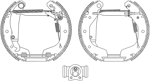 Hella Bremsbackensatz [Hersteller-Nr. 8DB355004-201] für Zaz, Opel, Vauxhall, Daewoo