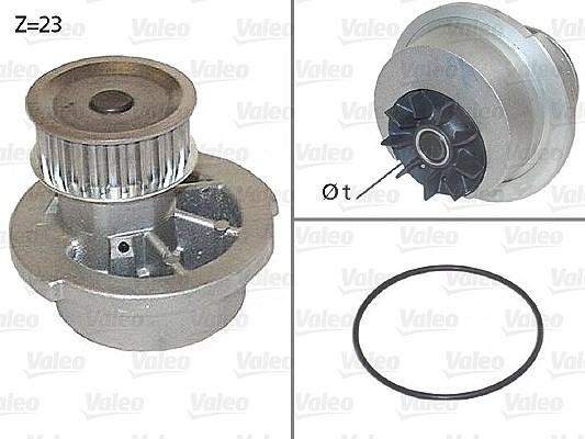 Valeo Wasserpumpe [Hersteller-Nr. 506308] für Opel, Vauxhall, Chevrolet