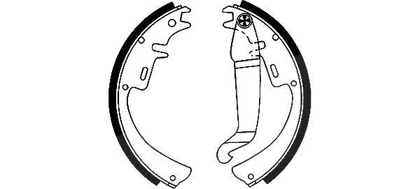 Hella Bremsbackensatz [Hersteller-Nr. 8DB355000-081] für Vauxhall, Opel