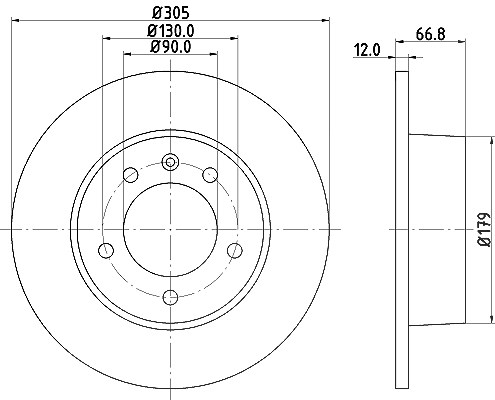 Hella Bremsscheibe [Hersteller-Nr. 8DD355108-291] für Nissan, Renault, Vauxhall, Opel