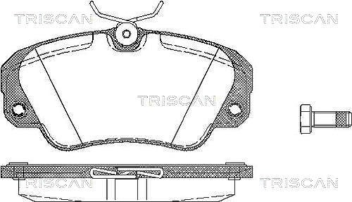 Triscan Bremsbelagsatz, Scheibenbremse [Hersteller-Nr. 811024005] für Vauxhall, Opel