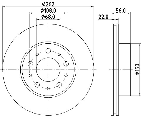 Hella Bremsscheibe [Hersteller-Nr. 8DD355102-241] für Volvo