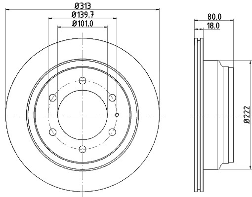 Hella Bremsscheibe [Hersteller-Nr. 8DD355106-021] für Opel, Vauxhall, Holden, Isuzu