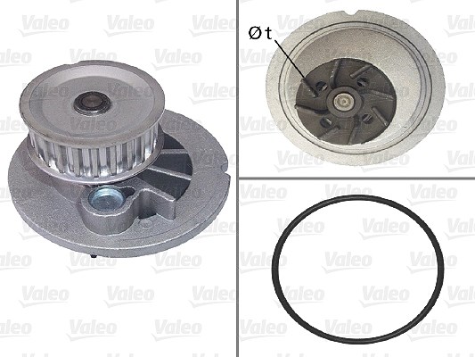 Valeo Wasserpumpe [Hersteller-Nr. 506703] für Opel, Vauxhall