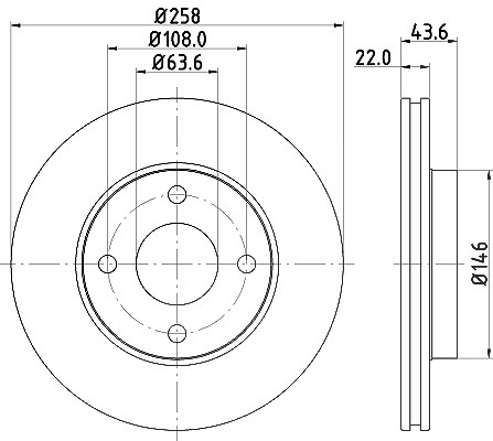Hella Bremsscheibe [Hersteller-Nr. 8DD355106-431] für Ford, Mazda