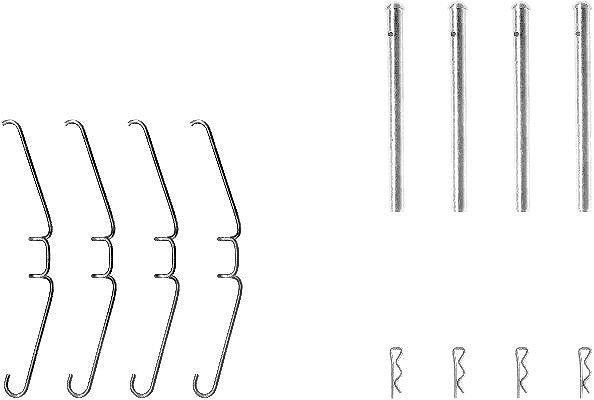 Hella Zubehörsatz, Scheibenbremsbelag [Hersteller-Nr. 8DZ355204-011] für Renault, Jaguar, Daimler