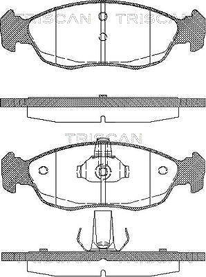 Triscan Bremsbelagsatz, Scheibenbremse [Hersteller-Nr. 811028009] für Citroën, Peugeot
