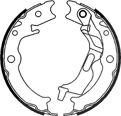 Hella Bremsbackensatz, Feststellbremse [Hersteller-Nr. 8DA355051-011] für Chevrolet, Daewoo