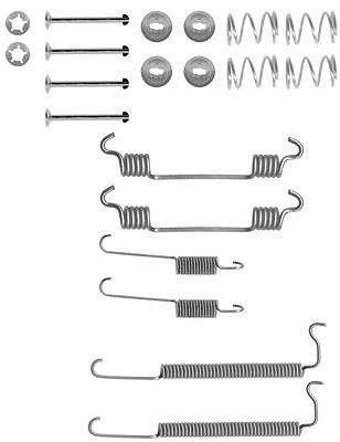 Hella Zubehörsatz, Bremsbacken [Hersteller-Nr. 8DZ355200-811] für Chevrolet, Daewoo, Zaz, Vauxhall, Opel
