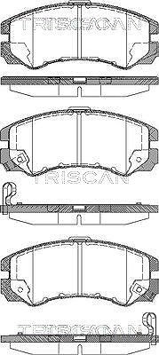 Triscan Bremsbelagsatz, Scheibenbremse [Hersteller-Nr. 811024010] für Opel, Vauxhall, Isuzu