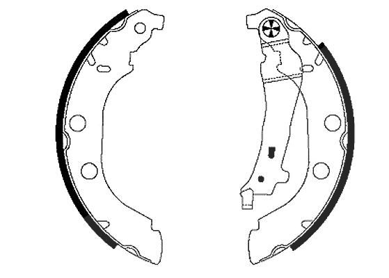 Hella Bremsbackensatz [Hersteller-Nr. 8DB355001-801] für Peugeot