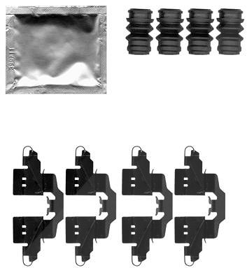Hella Zubehörsatz, Scheibenbremsbelag [Hersteller-Nr. 8DZ355203-881] für Lexus, Suzuki, Subaru, Toyota, Aston Martin