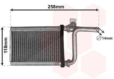 Van Wezel Wärmetauscher, Innenraumheizung [Hersteller-Nr. 32006254] für Mitsubishi