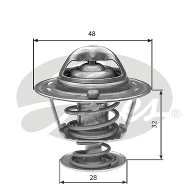 Gates Thermostat, Kühlmittel [Hersteller-Nr. TH32576G1] für Toyota, Honda, Nissan