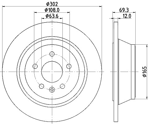 Hella Bremsscheibe [Hersteller-Nr. 8DD355119-151] für Volvo