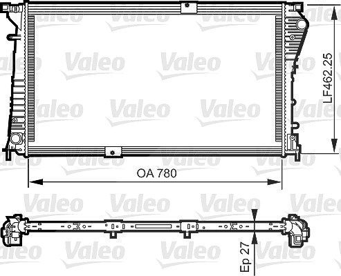 Valeo Kühler, Motorkühlung [Hersteller-Nr. 734931] für Opel, Nissan, Renault, Vauxhall