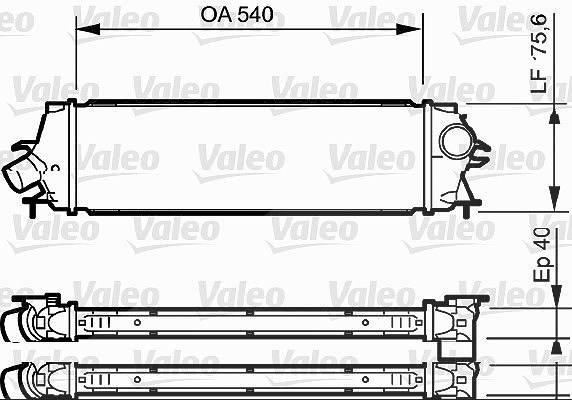 Valeo Ladeluftkühler [Hersteller-Nr. 818771] für Renault, Vauxhall, Opel