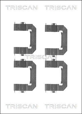 Triscan Zubehörsatz, Scheibenbremsbelag [Hersteller-Nr. 8105241608] für Chevrolet, Opel, Vauxhall
