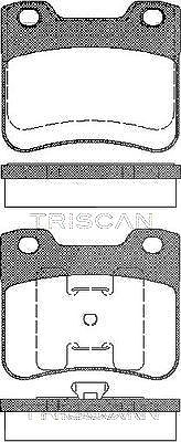 Triscan Bremsbelagsatz, Scheibenbremse [Hersteller-Nr. 811028005] für Peugeot, Citroën