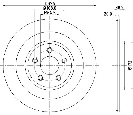 Hella Bremsscheibe [Hersteller-Nr. 8DD355115-581] für Jaguar, Daimler