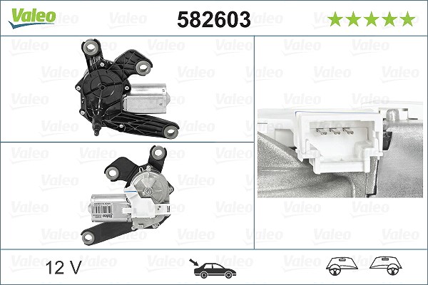 Valeo Wischermotor [Hersteller-Nr. 582603] für Citroën, Peugeot