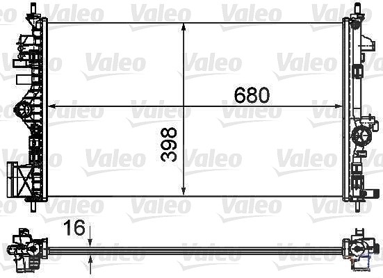 Valeo Kühler, Motorkühlung [Hersteller-Nr. 735485] für Opel, Vauxhall