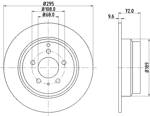 Hella Bremsscheibe [Hersteller-Nr. 8DD355103-701] für Volvo