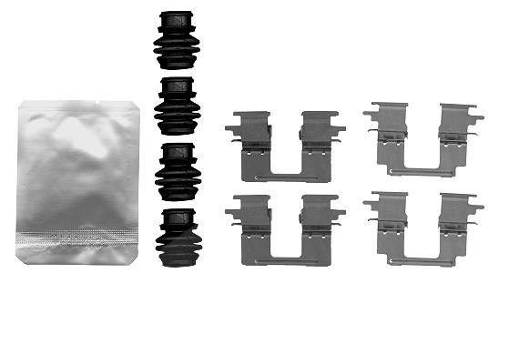 Hella Zubehörsatz, Scheibenbremsbelag [Hersteller-Nr. 8DZ355206-021] für Peugeot, Mitsubishi, Mazda, Citroën