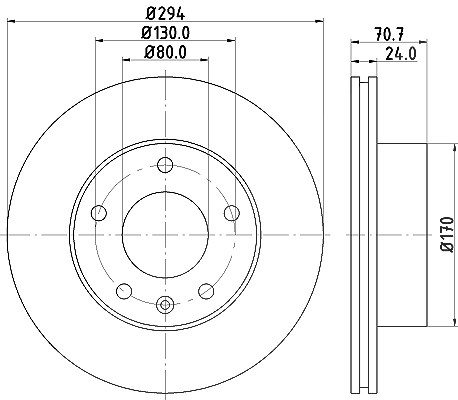 Hella Bremsscheibe [Hersteller-Nr. 8DD355113-391] für Maxus, Ldv