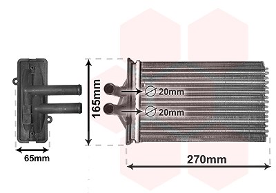 Van Wezel Wärmetauscher, Innenraumheizung [Hersteller-Nr. 74006082] für Porsche