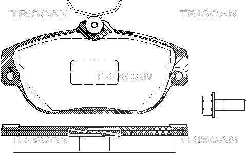 Triscan Bremsbelagsatz, Scheibenbremse [Hersteller-Nr. 811027002] für Volvo