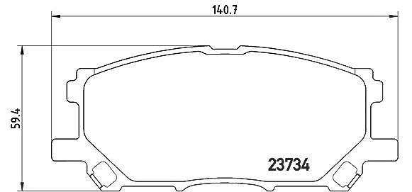 Brembo Bremsbelagsatz, Scheibenbremse [Hersteller-Nr. P83067] für Toyota, Lexus