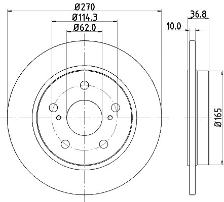 Hella Bremsscheibe [Hersteller-Nr. 8DD355118-971] für Toyota