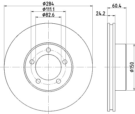 Hella Bremsscheibe [Hersteller-Nr. 8DD355100-911] für Jaguar, Daimler