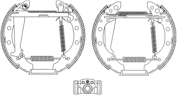 Hella Bremsbackensatz [Hersteller-Nr. 8DB355005-021] für Skoda, Seat, VW
