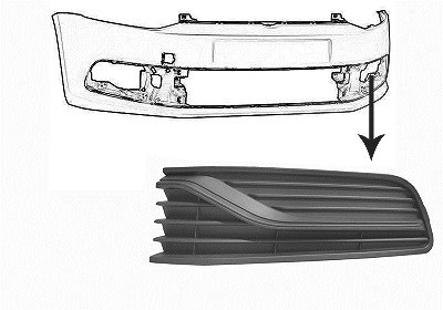 Van Wezel Lüftungsgitter, Stoßfänger [Hersteller-Nr. 5814595] für VW