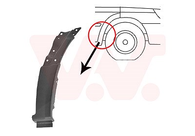Van Wezel Kotflügel [Hersteller-Nr. 3077654] für Mercedes-Benz, VW