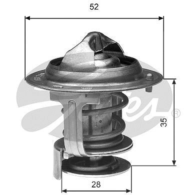 Gates Thermostat, Kühlmittel [Hersteller-Nr. TH29484G1] für Daihatsu, Piaggio