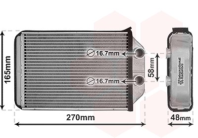 Van Wezel Wärmetauscher, Innenraumheizung [Hersteller-Nr. 03006393] für Audi