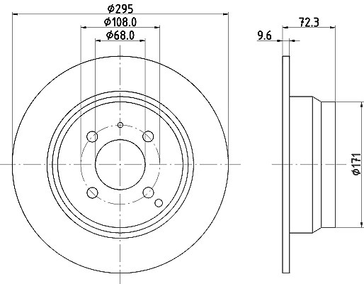 Hella Bremsscheibe [Hersteller-Nr. 8DD355102-911] für Volvo
