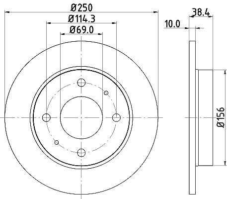 Hella Bremsscheibe [Hersteller-Nr. 8DD355111-531] für Mitsubishi, Smart