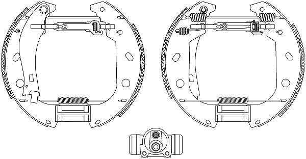 Hella Bremsbackensatz [Hersteller-Nr. 8DB355004-471] für Fiat