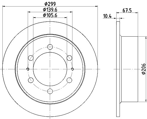 Hella Bremsscheibe [Hersteller-Nr. 8DD355112-001] für Daewoo, Ssangyong