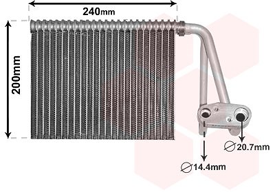Van Wezel Verdampfer, Klimaanlage [Hersteller-Nr. 4300V566] für Nissan, Renault