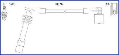 Hüco Zündkabelsatz [Hersteller-Nr. 134234] für Opel